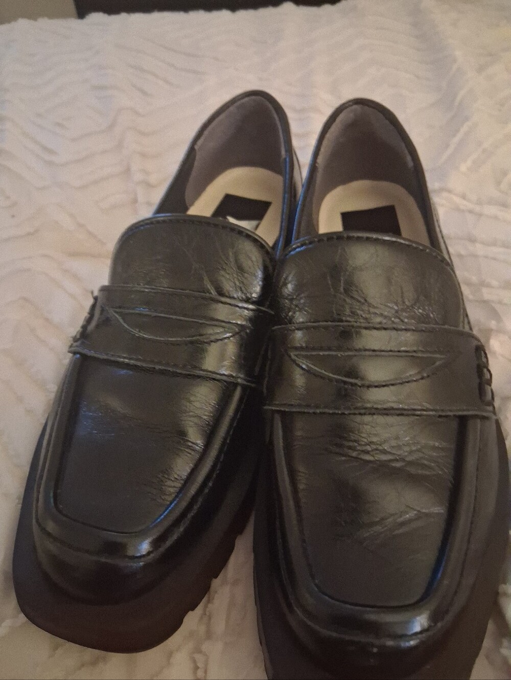 Dolce Vita Classic Women's Black Leather Penny Loafers. Size 7M